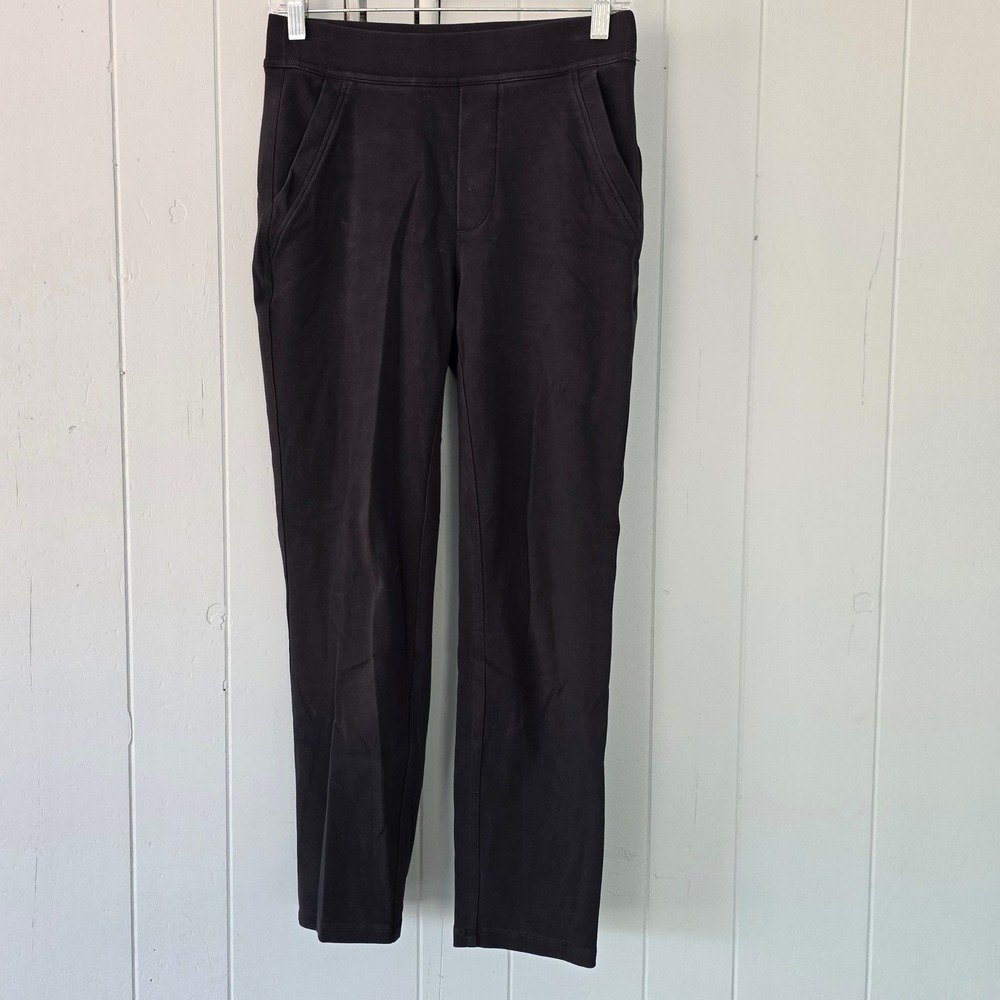 Duluth Trading Co Noga Classic Knit Pants Black Straight Leg Pull On Womens XS